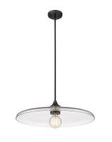 One Light Pendant by Z-Lite - Paloma Collection, Matte Black Finish - 821P24-MB