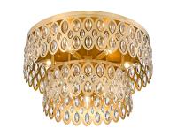 Nine Light Flush Mount by Z-Lite - Dealey Collection, Heirloom Brass Finish - 822F20-HB