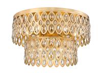 Nine Light Flush Mount by Z-Lite - Dealey Collection, Heirloom Brass Finish - 822F20-HB