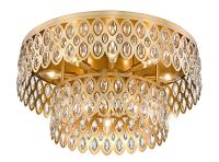 12 Light Flush Mount by Z-Lite - Dealey Collection, Heirloom Brass Finish - 822F24-HB