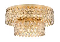 12 Light Flush Mount by Z-Lite - Dealey Collection, Heirloom Brass Finish - 822F24-HB