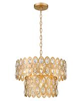 Five Light Pendant by Z-Lite - Dealey Collection, Heirloom Brass Finish - 822P15-HB