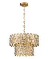 Five Light Pendant by Z-Lite - Dealey Collection, Heirloom Brass Finish - 822P15-HB