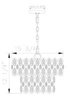 Five Light Pendant by Z-Lite - Dealey Collection, Heirloom Brass Finish - 822P15-HB