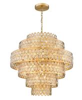 17 Light Chandelier by Z-Lite - Dealey Collection, Heirloom Brass Finish - 822P32-HB