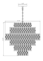 17 Light Chandelier by Z-Lite - Dealey Collection, Heirloom Brass Finish - 822P32-HB