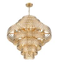 25 Light Chandelier by Z-Lite - Dealey Collection, Heirloom Brass Finish - 822P45-HB
