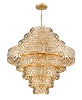 25 Light Chandelier by Z-Lite - Dealey Collection, Heirloom Brass Finish - 822P45-HB