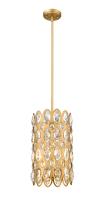 Three Light Pendant by Z-Lite - Dealey Collection, Heirloom Brass Finish - 822P9-HB