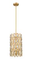 Three Light Pendant by Z-Lite - Dealey Collection, Heirloom Brass Finish - 822P9-HB
