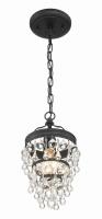 One Light Mini Chandelier by Crystorama - Calypso Collection, Matte Black Finish - 131-MK
