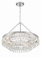 Six Light Chandelier by Crystorama - Calypso Collection, Polished Chrome Finish - 237-CH