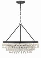 Six Light Chandelier by Crystorama - Calypso Collection, Matte Black Finish - 237-MK