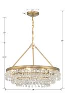 Six Light Chandelier by Crystorama - Calypso Collection, Vibrant Gold Finish - 237-VG