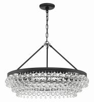 Six Light Chandelier by Crystorama - Calypso Collection, Matte Black Finish - 275-MK