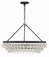 Six Light Chandelier by Crystorama - Calypso Collection, Matte Black Finish - 275-MK