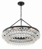 Six Light Chandelier by Crystorama - Calypso Collection, Matte Black Finish - 275-MK