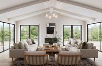 Four Light Chandelier by Crystorama - Broche Collection, Matte White Finish - 534-MT