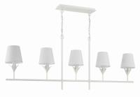 Five Light Chandelier by Crystorama - Broche Collection, Matte White Finish - 537-MT