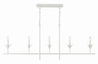 Five Light Chandelier by Crystorama - Broche Collection, Matte White Finish - 537-MT
