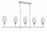 Five Light Chandelier by Crystorama - Broche Collection, Antique Silver Finish - 537-SA