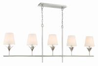 Five Light Chandelier by Crystorama - Broche Collection, Antique Silver Finish - 537-SA