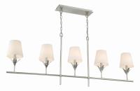 Five Light Chandelier by Crystorama - Broche Collection, Antique Silver Finish - 537-SA