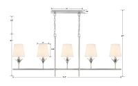 Five Light Chandelier by Crystorama - Broche Collection, Antique Silver Finish - 537-SA