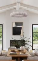 Eight Light Pendant by Crystorama - Broche Collection, Matte White Finish - 538-MT