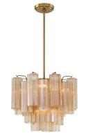 Four Light Chandelier by Crystorama - Addis Collection, Aged Brass Finish - ADD-300-AG-AM