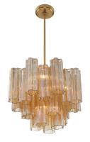 Four Light Chandelier by Crystorama - Addis Collection, Aged Brass Finish - ADD-300-AG-AM