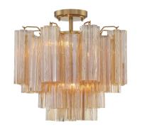 Four Light Semi Flush Mount by Crystorama - Addis Collection, Aged Brass Finish - ADD-300-AG-AM_CEILING