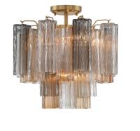 Four Light Semi Flush Mount by Crystorama - Addis Collection, Aged Brass Finish - ADD-300-AG-AU_CEILING