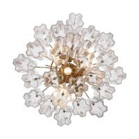 Four Light Chandelier by Crystorama - Addis Collection, Aged Brass Finish - ADD-300-AG-CL