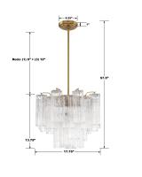 Four Light Chandelier by Crystorama - Addis Collection, Aged Brass Finish - ADD-300-AG-CL