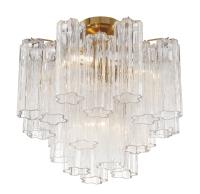 Four Light Semi Flush Mount by Crystorama - Addis Collection, Aged Brass Finish - ADD-300-AG-CL_CEILING