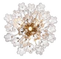 Four Light Semi Flush Mount by Crystorama - Addis Collection, Aged Brass Finish - ADD-300-AG-CL_CEILING