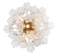 Four Light Semi Flush Mount by Crystorama - Addis Collection, Aged Brass Finish - ADD-300-AG-WH_CEILING