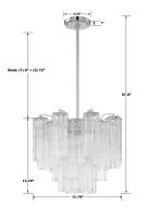 Four Light Chandelier by Crystorama - Addis Collection, Polished Chrome Finish - ADD-300-CH-CL