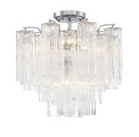Four Light Semi Flush Mount by Crystorama - Addis Collection, Polished Chrome Finish - ADD-300-CH-CL_CEILING