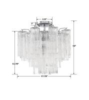Four Light Semi Flush Mount by Crystorama - Addis Collection, Polished Chrome Finish - ADD-300-CH-CL_CEILING