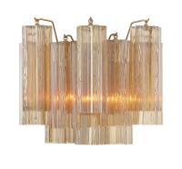 Two Light Wall Sconce by Crystorama - Addis Collection, Aged Brass Finish - ADD-302-AG-AM
