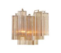 Two Light Wall Sconce by Crystorama - Addis Collection, Aged Brass Finish - ADD-302-AG-AM