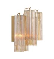 Two Light Wall Sconce by Crystorama - Addis Collection, Aged Brass Finish - ADD-302-AG-AM