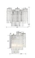Two Light Wall Sconce by Crystorama - Addis Collection, Polished Chrome Finish - ADD-302-CH-CL