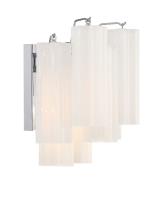 Two Light Wall Sconce by Crystorama - Addis Collection, Polished Chrome Finish - ADD-302-CH-WH
