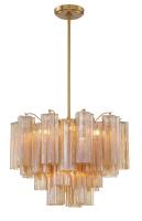 Six Light Chandelier by Crystorama - Addis Collection, Aged Brass Finish - ADD-306-AG-AM