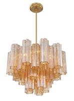 Six Light Chandelier by Crystorama - Addis Collection, Aged Brass Finish - ADD-306-AG-AM
