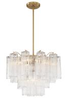 Six Light Chandelier by Crystorama - Addis Collection, Aged Brass Finish - ADD-306-AG-CL