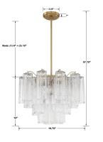 Six Light Chandelier by Crystorama - Addis Collection, Aged Brass Finish - ADD-306-AG-CL